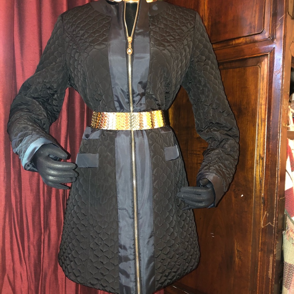 Quilted Vintage Cotton/Silk Lined Coat Dress Size8